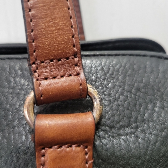 Vintage Fossil dark green pebble Leather  Shoulder bag - Picture 7 of 16